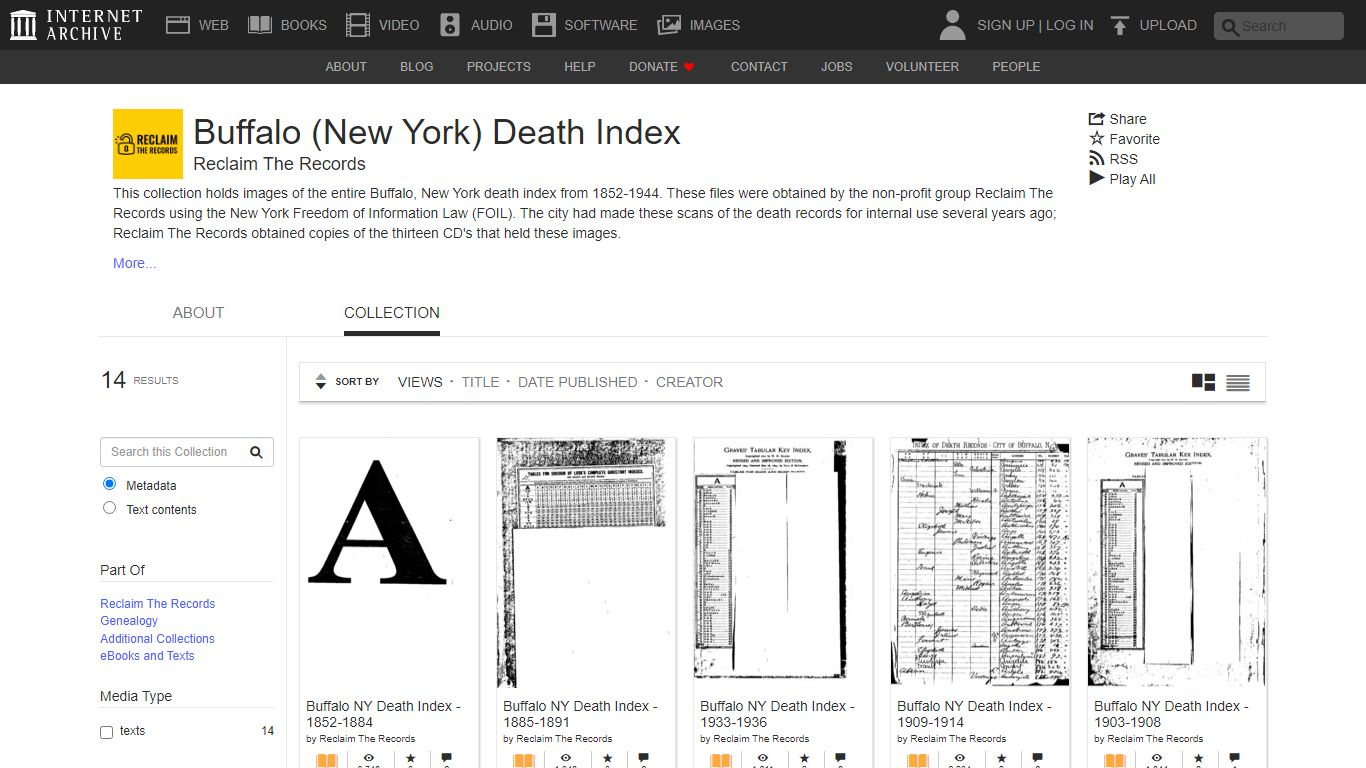 Buffalo (New York) Death Index : Free Texts : Free Download, Borrow and ...